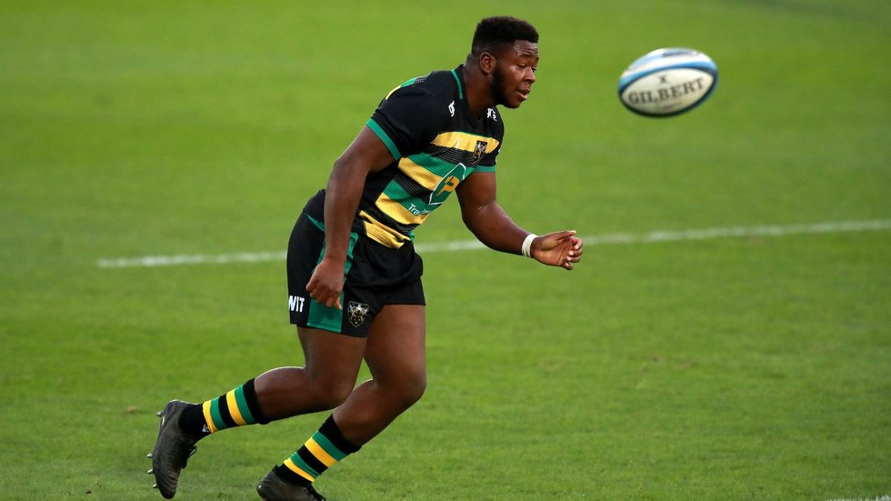 Northampton Saints' Emmanuel Iyogun during the 2020/21 season