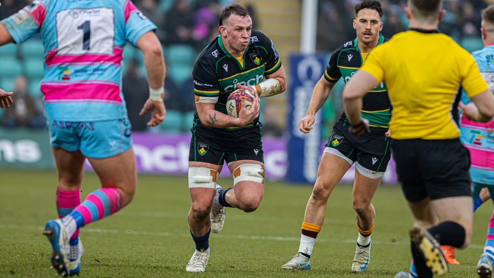 Northampton Saints’ Fyn Brown during the 2024/25 season.