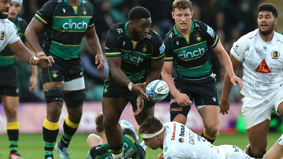 Northampton Saints’ Emmanuel Iyogun during the 2024/25 season.