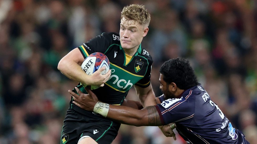 Northampton Saints’ Fin Smith during the 2024/25 season.