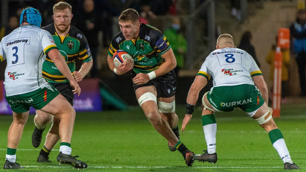 Northampton Saints' Tom Lockett during the 2021/22 season.