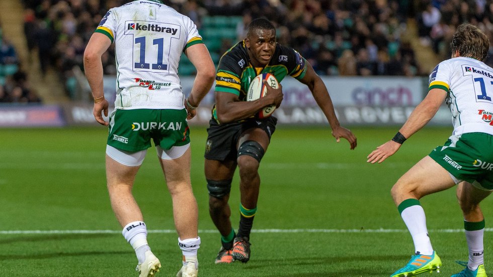 Northampton Saints' Kayde Sylvester during the 2021/22 season.