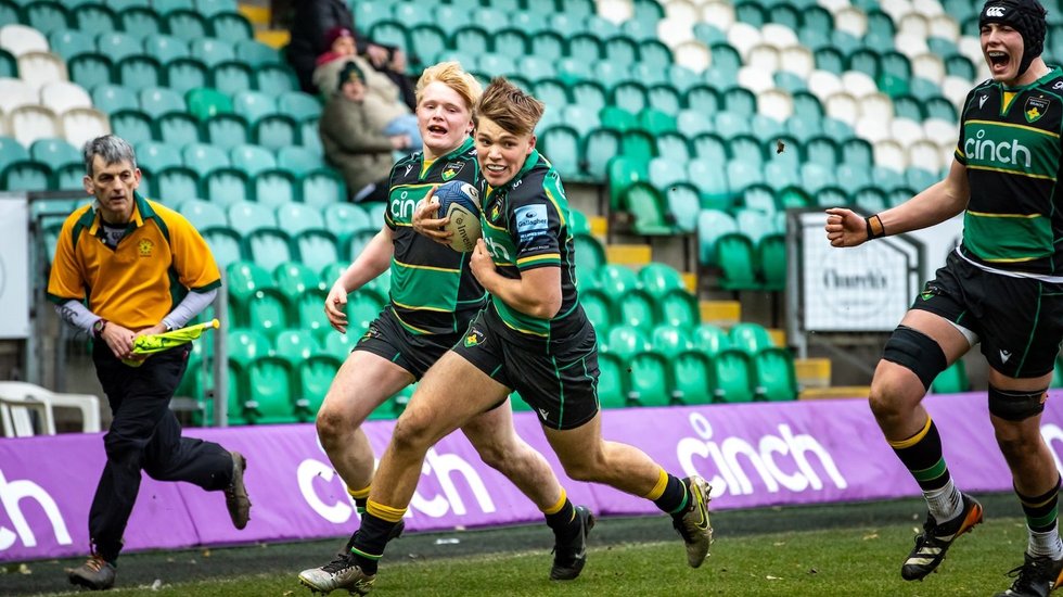 Northampton Saints’ Freddie St John during the 2024/25 season.