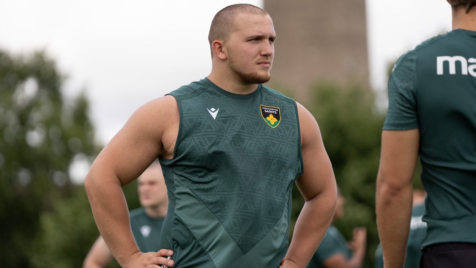 Northampton Saints’ Ollie Scola during the 2024/25 season.