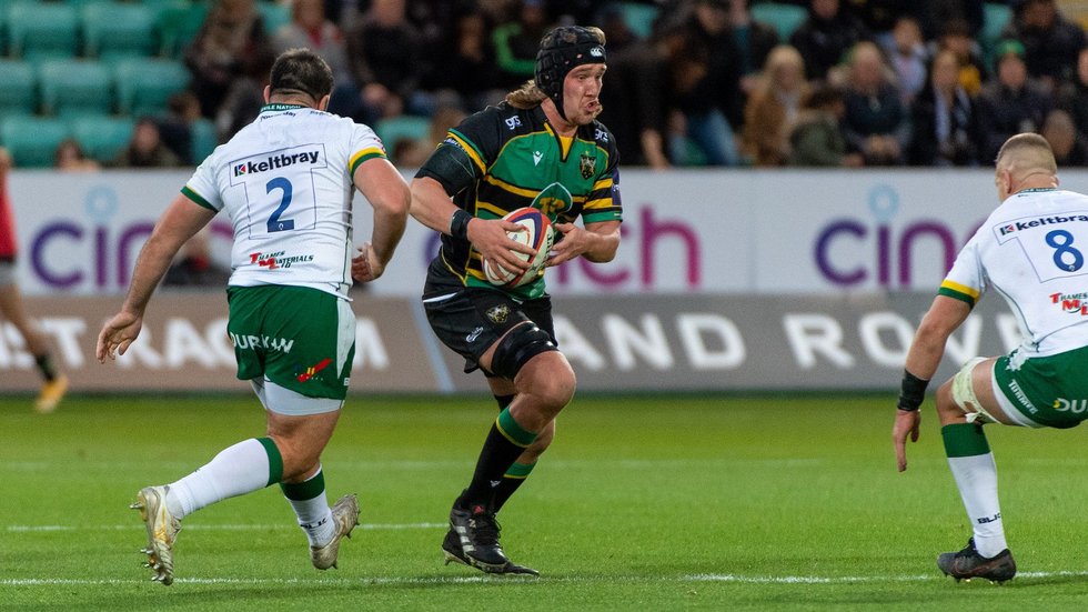 Northampton Saints' Alex Moon during the 2021/22 season.