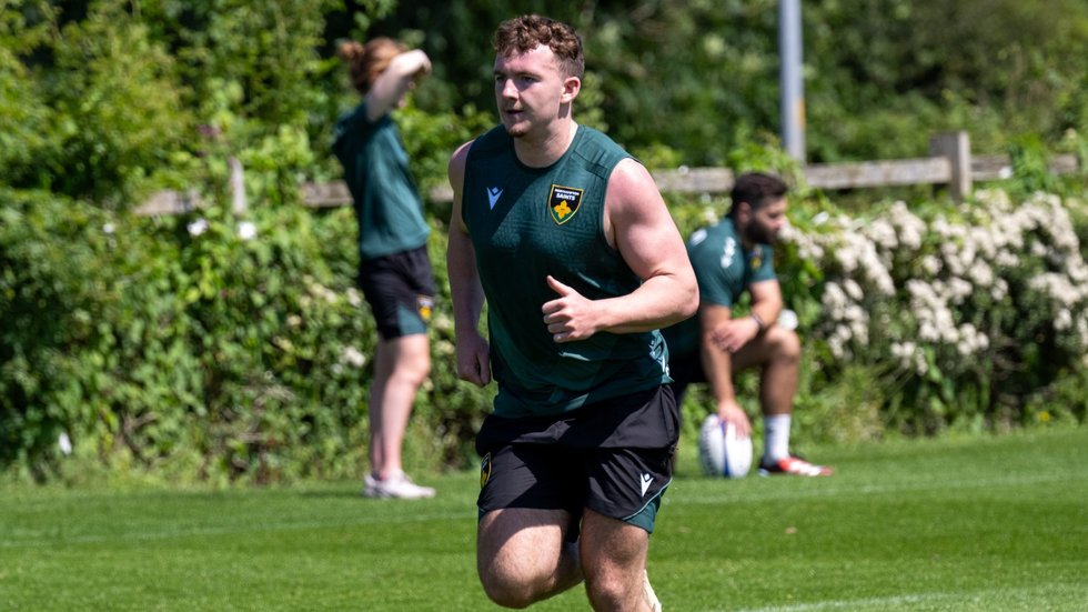 Northampton Saints’ George Makepeace-Cubitt during the 2024/25 season.