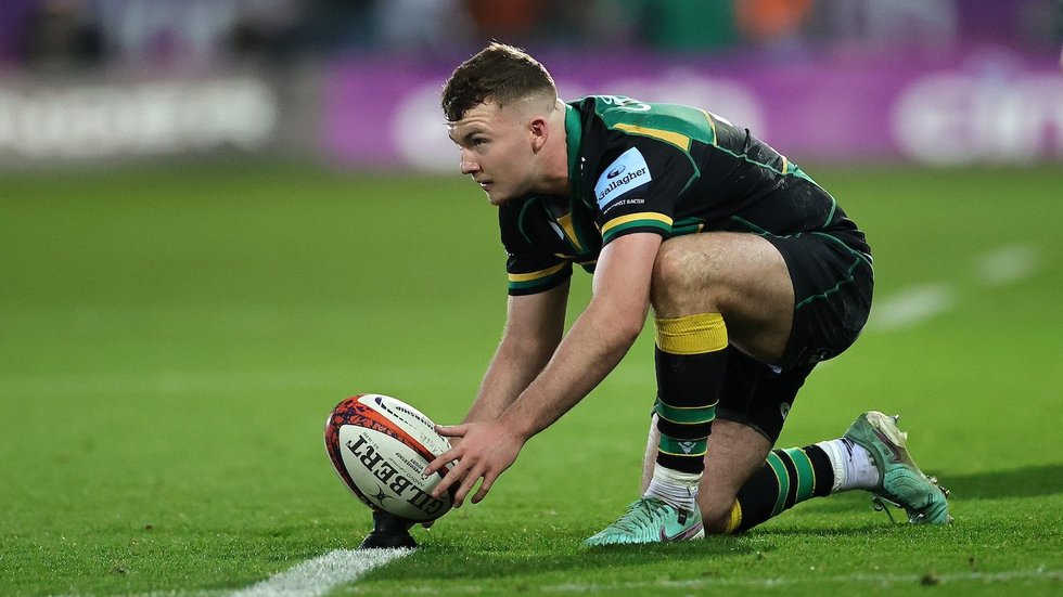 Northampton Saints’ George Makepeace-Cubitt during the 2024/25 season.