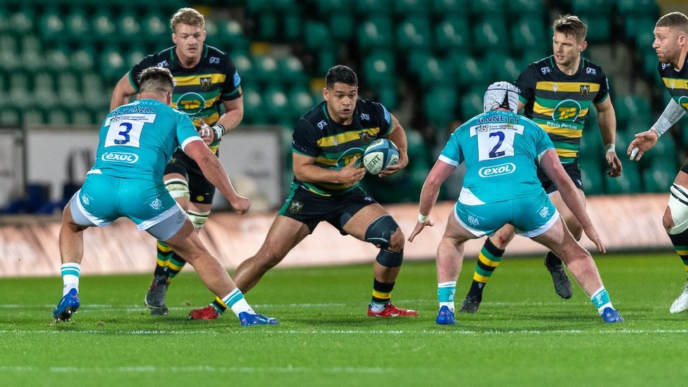 Northampton Saints' Sam Matavesi during the 2021/22 season