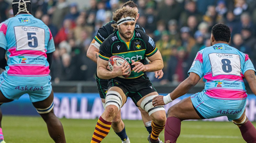 Northampton Saints’ Angus Scott-Young during the 2024/25 season.